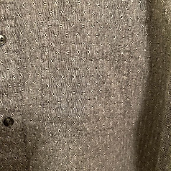 Old navy men’s slim fit gray long sleeve diamond pattern button down shirt sz XL - Picture 7 of 10